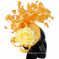 Yellow Pillbox Fascinator With White Flower Ascot Hat Kentucky Derby Race Day Hat Wedding Hat Cocktail Fascinator